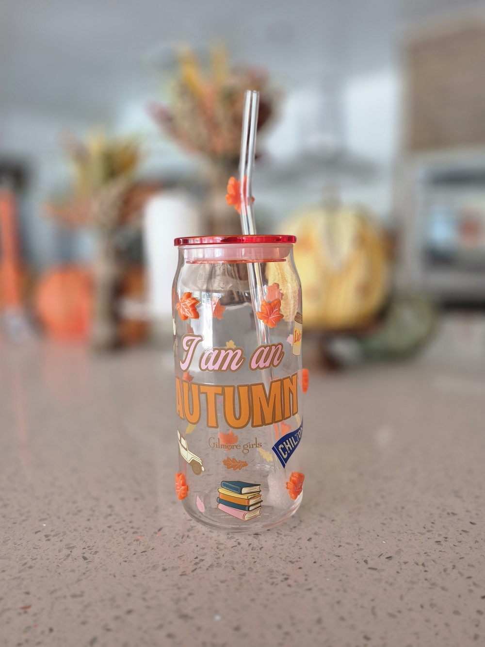 Gilmore Girls Iam An Autumn Glass Tumbler